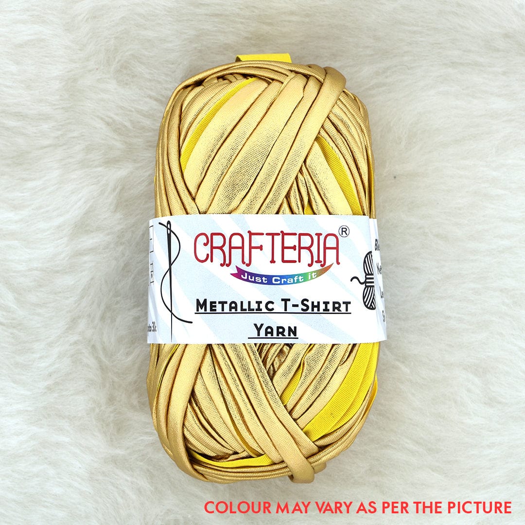 Crafteria Gold Metallic T-Shirt Yarn