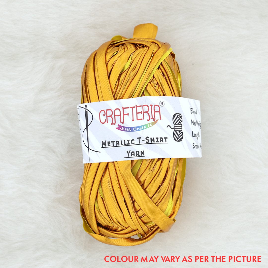 Crafteria Rich Gold Metallic T-Shirt Yarn