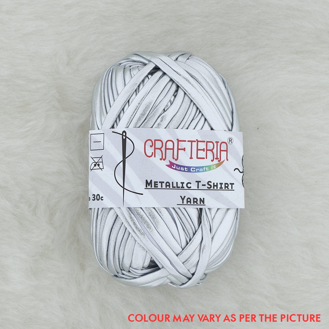 Crafteria Silver Metallic T-Shirt Yarn
