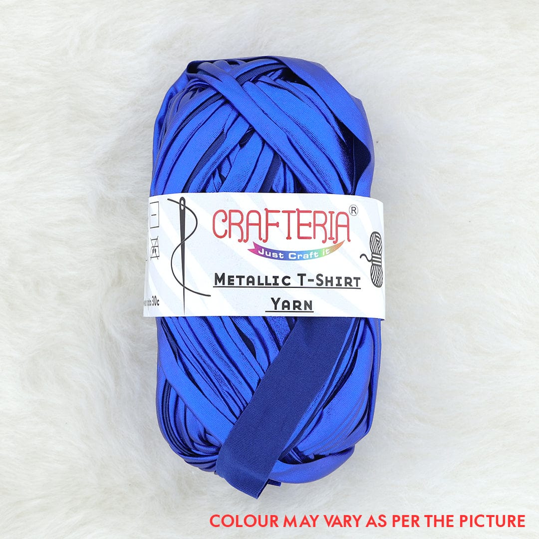 Crafteria Royal Blue Metallic T-Shirt Yarn