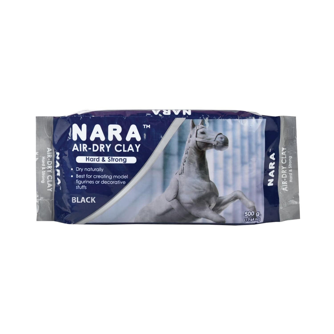 Crafteria NARA Air-Dry Clay (Hard & Strong) 500g, Black