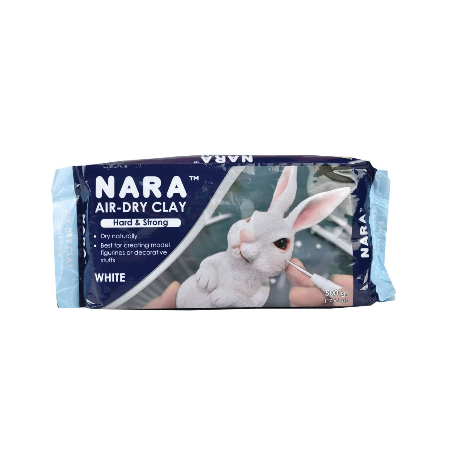 Crafteria White NARA Air-Dry Clay (Hard & Strong) 500g, Black