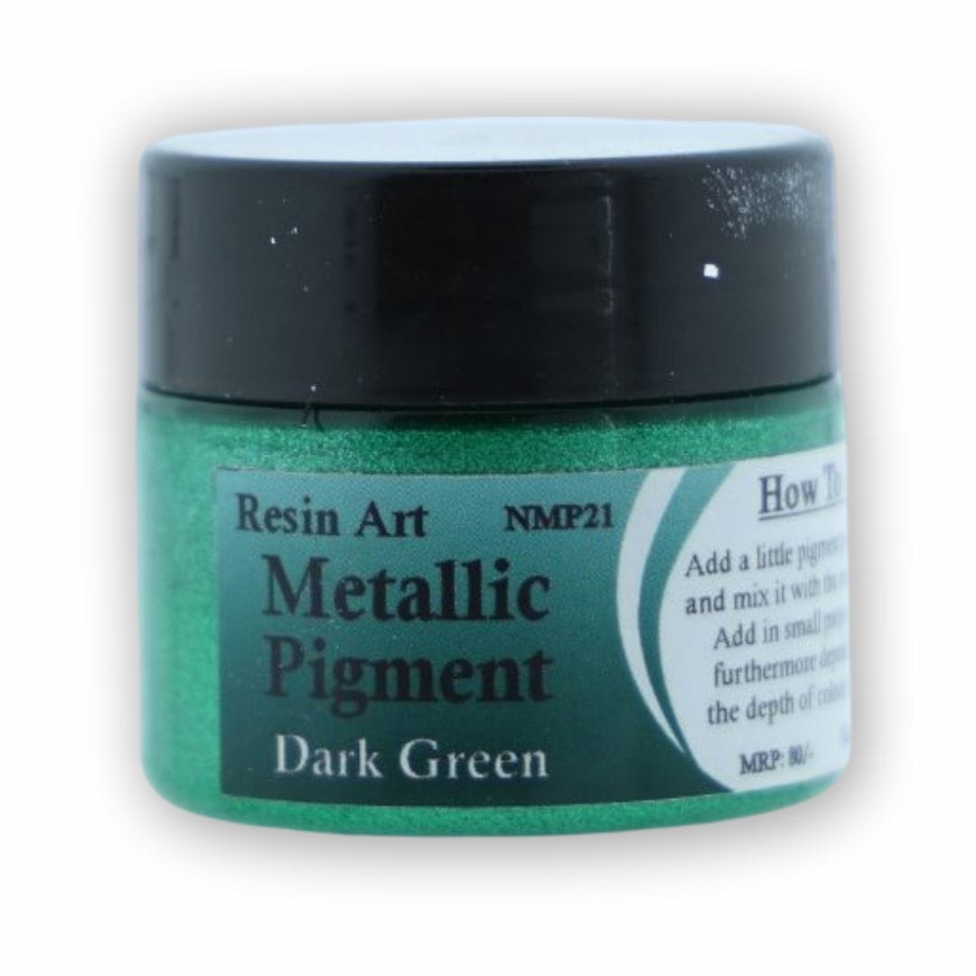 JUST CRAFT IT METALLIC RESIN PIGMENT Dark Green Metallic Pigment