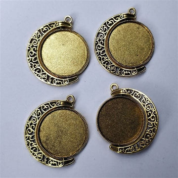 Crafteria GOLD PENDANT BEZELS D-10