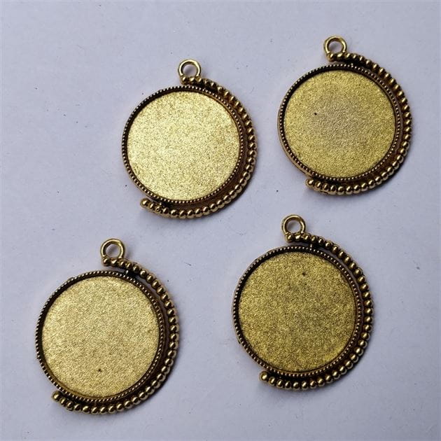 Crafteria GOLD PENDANT BEZELS D-11