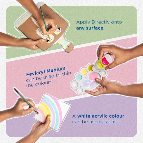 Pidilite Fevicryl's Pastel Acrylic Colours (Pack of 6)