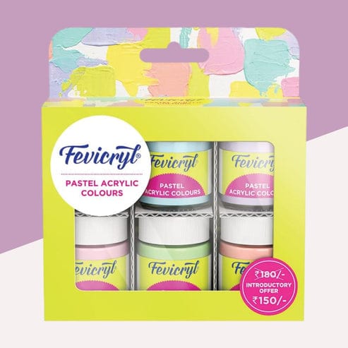 Pidilite Fevicryl's Pastel Acrylic Colours (Pack of 6)