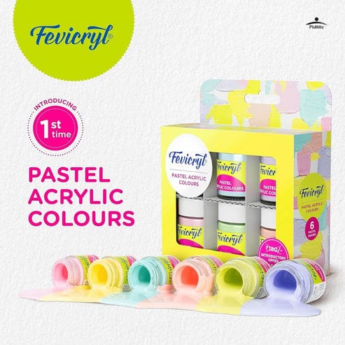 Pidilite Fevicryl's Pastel Acrylic Colours (Pack of 6)