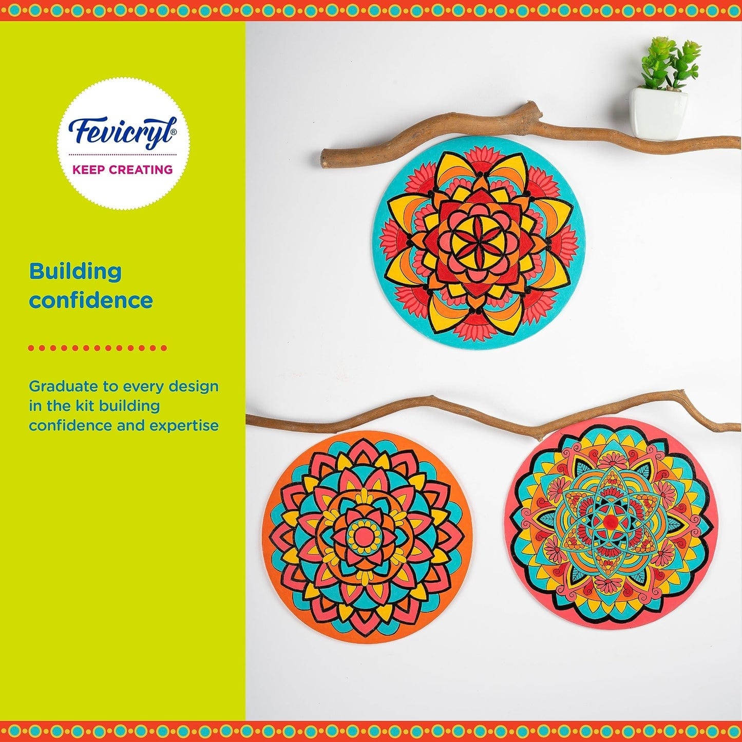 Crafteria Pidilite Fevicryl Mandala Art Kit