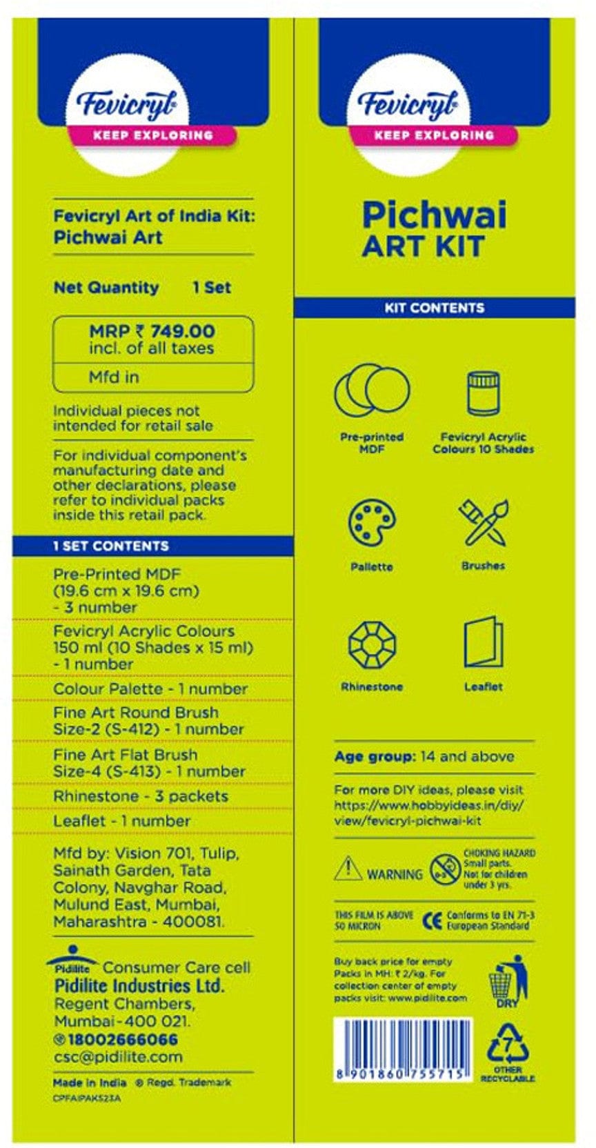 Crafteria Fevicryl Pichwai Art kit