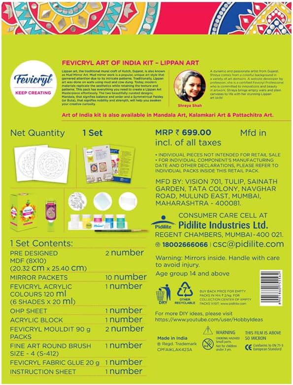 Crafteria Pidilite Fevicryl Lippan Art Kit