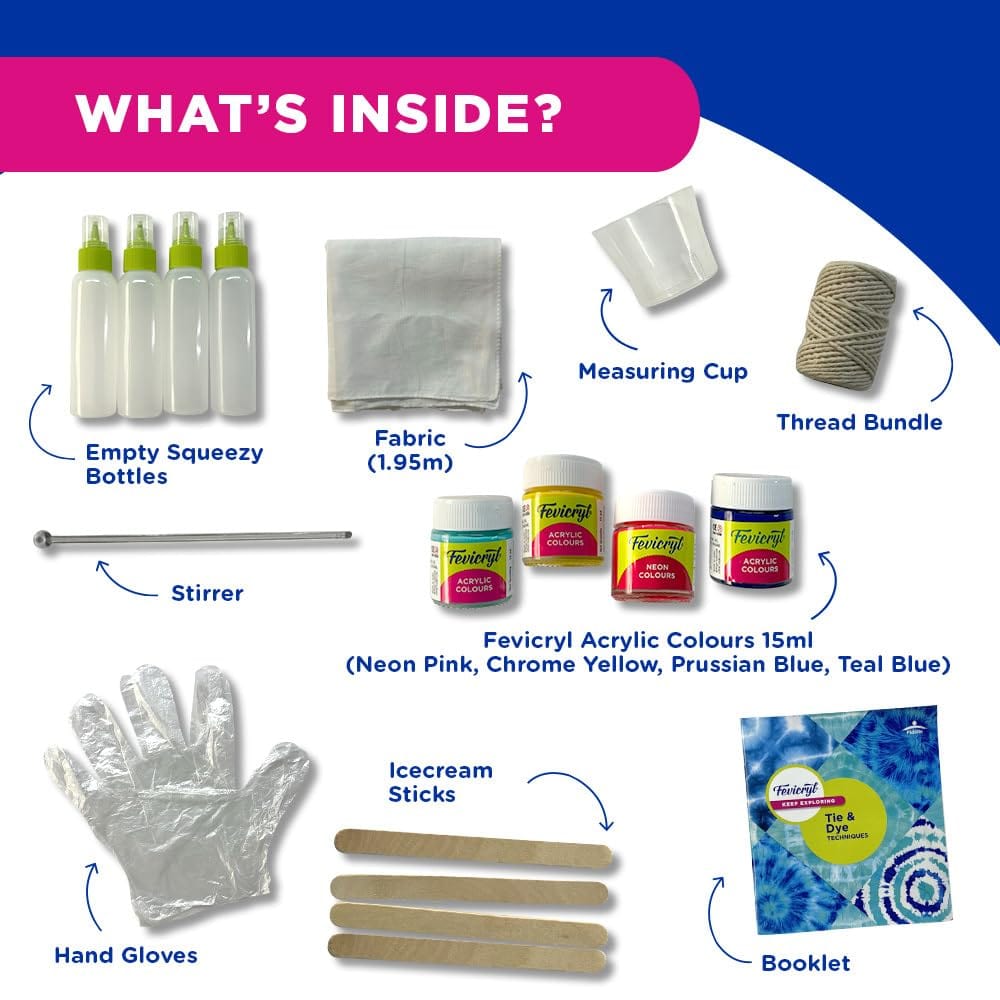Pidilite Fevicryl Tie & Dye Kit - Multi Colour