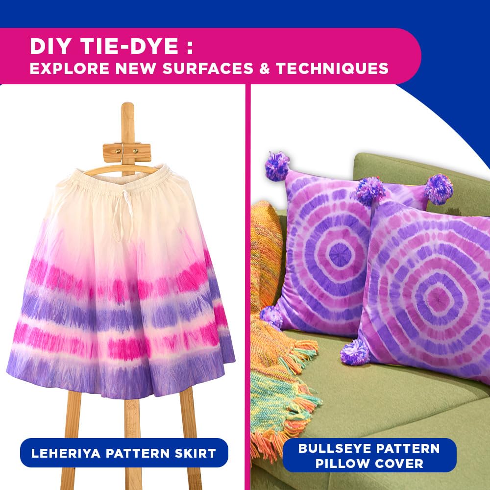 Pidilite Fevicryl Tie & Dye Kit - Pink & Purple