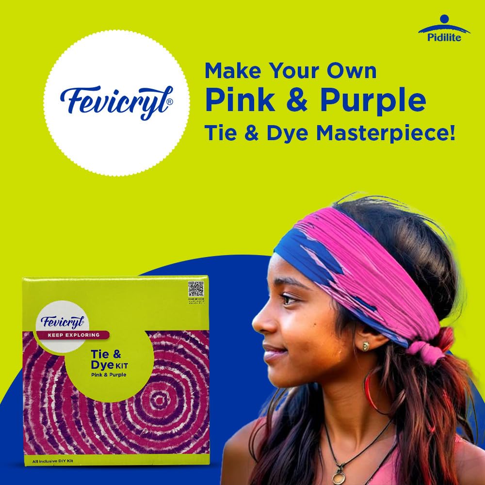 Pidilite Fevicryl Tie & Dye Kit - Pink & Purple