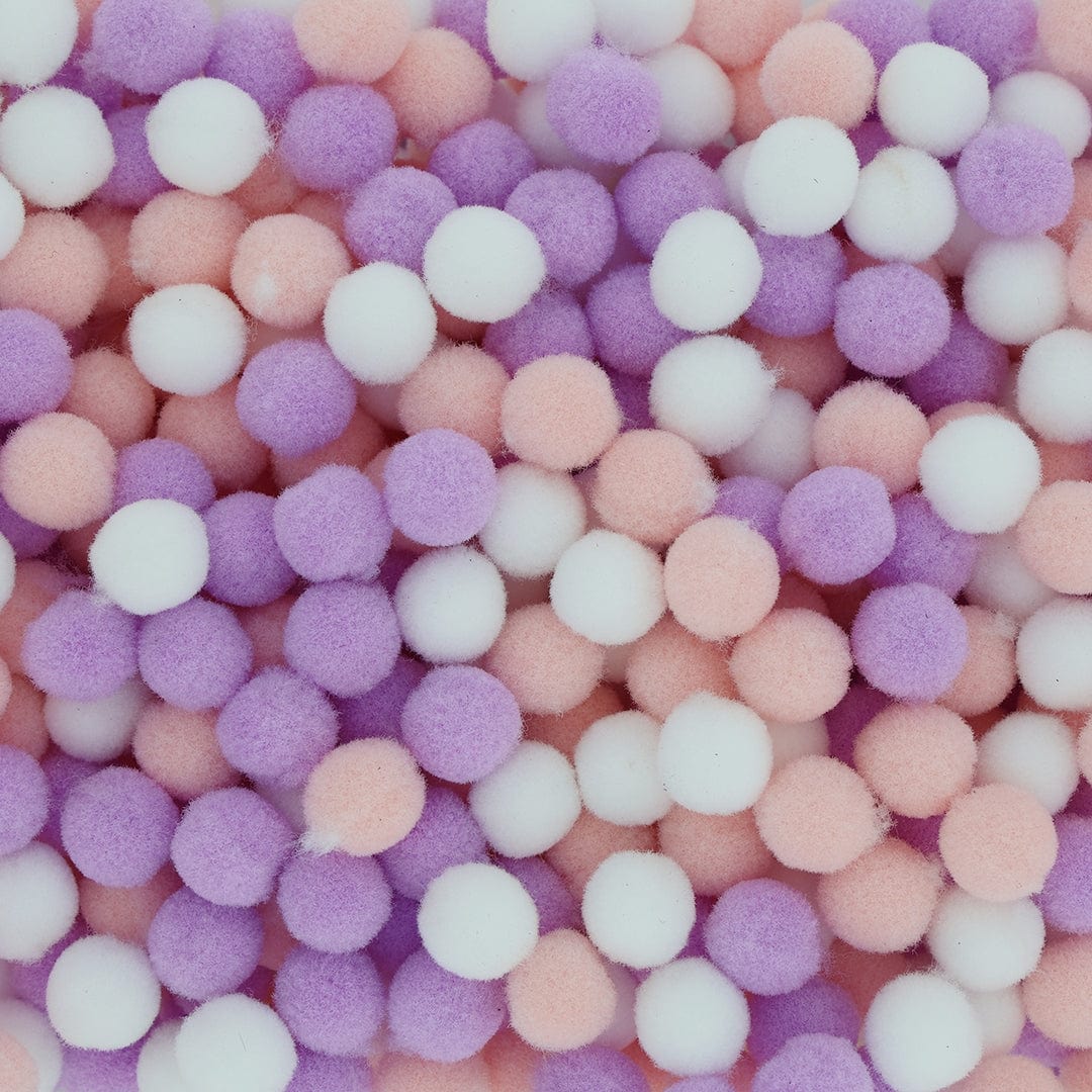 Crafteria Pink & Purple Monochrome 1 Cm Pom Pom Heavy