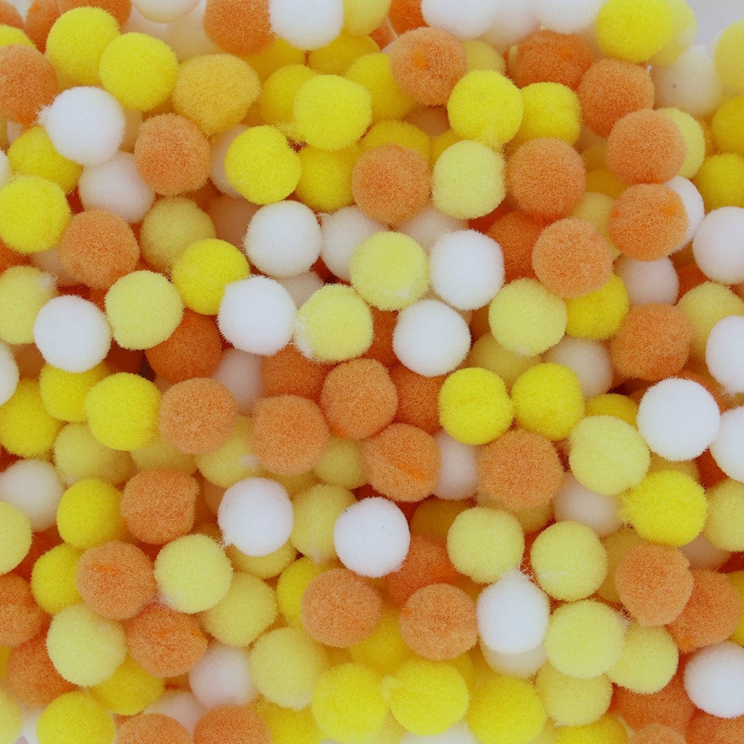 Crafteria Orange & Yellow Monochrome 1 Cm Pom Pom Heavy