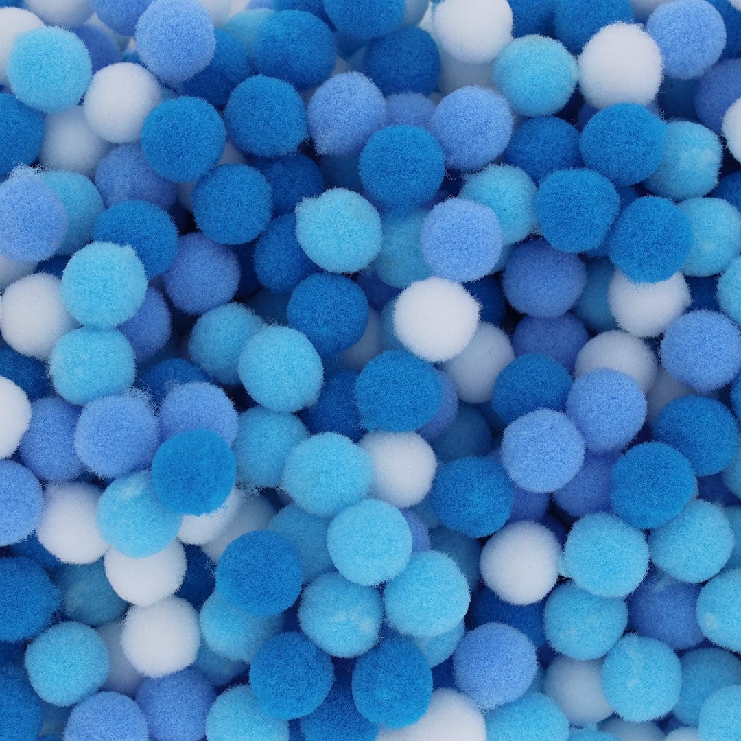 Crafteria Blue Monochrome 1 Cm Pom Pom Heavy