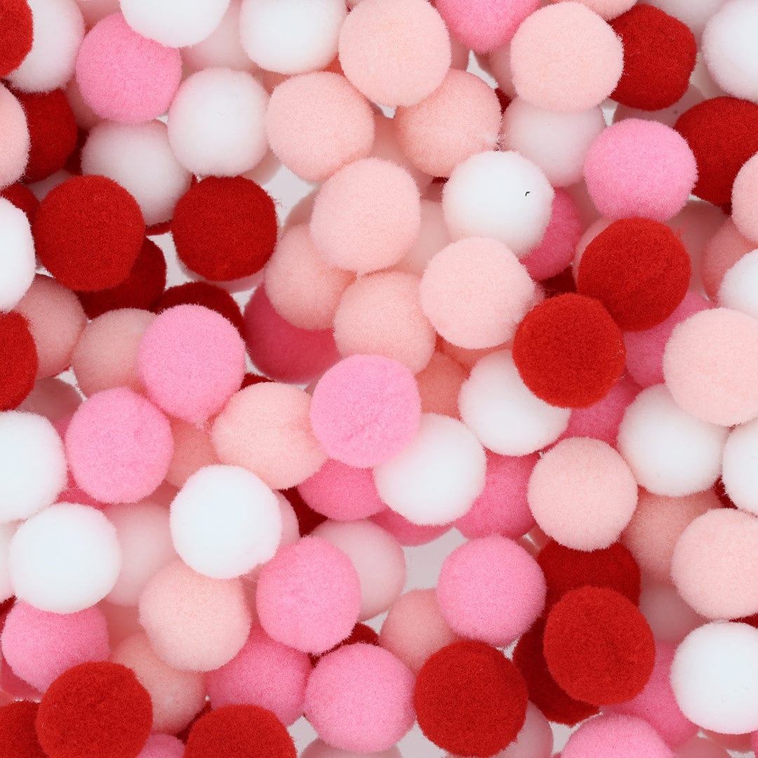Crafteria Red & Pink Monochrome 2 Cm Pom Pom Heavy
