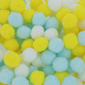 Crafteria Yellow & Pastel Blue Monochrome 3 Cm Pom Pom Heavy