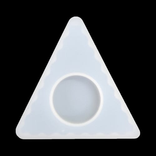 My Store Silicon Mould TRIANGLE SHAPE TEA LIGHT CANDLE HOLDER MOULD