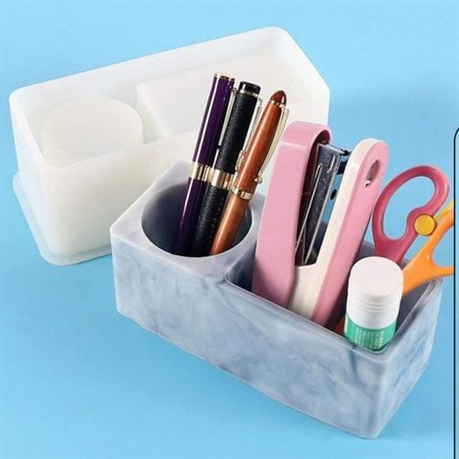 My Store Silicon Mould DOUBLE STORAGE PEN STAND MOULD