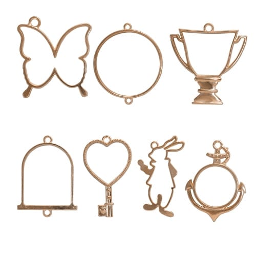 my store RESIN ACC BAZELS SET OF 7 PCS ROSE GOLD