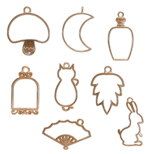 my store RESIN ACC BAZELS SET OF 8 PCS ROSE GOLD