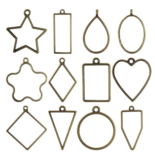 my store RESIN ACC BAZELS SET OF 12 PCS ANTIQUE