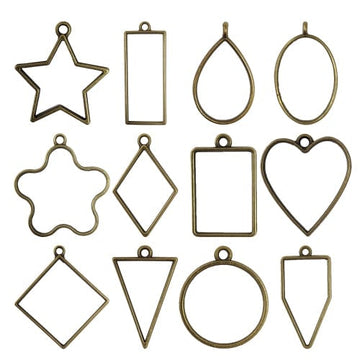 my store RESIN ACC BAZELS SET OF 12 PCS ANTIQUE