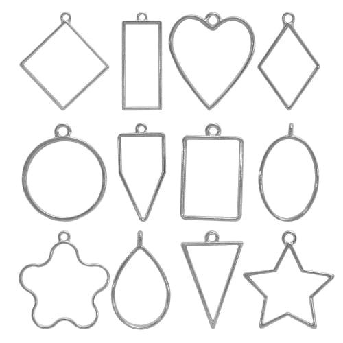 my store RESIN ACC BAZELS SET OF 12 PCS SILVER