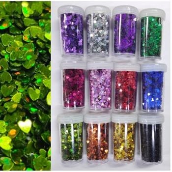 my store RESIN ACC GLITTERS HOLOGRAPHIC HEART DESIGN