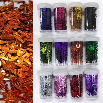my store RESIN ACC GLITTERS HOLOGRAPHIC ALPHABET DESIGN