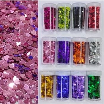 my store RESIN ACC GLITTERS PLAIN HEART DESIGN