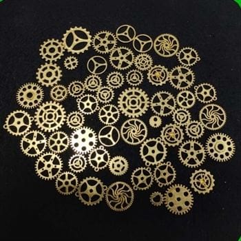 my store RESIN ACC BRIGHT GOLD METAL CHARMS WHEEL (100GMS)
