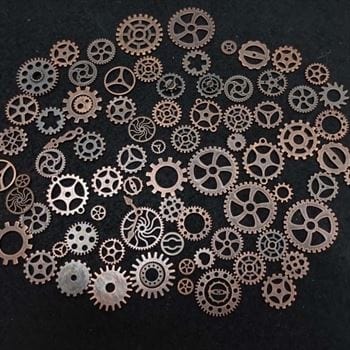 my store RESIN ACC ANTIQUE R.GOLD METAL CHARMS WHEEL (100GMS)