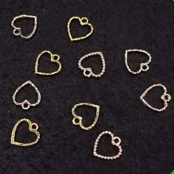 my store RESIN ACC 10 IN 1 HEART MIX COLOUR BAZELS