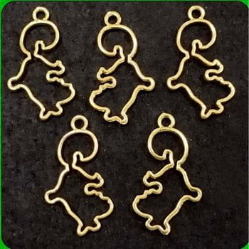 my store RESIN ACC 5 IN 1 SQUIRRELS SHAPE GOLD COLOUR BAZELS