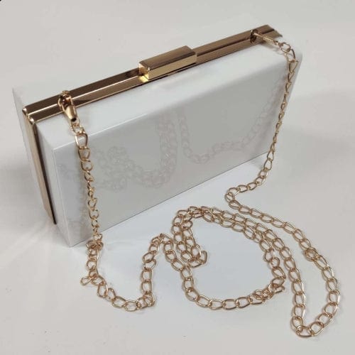 my store RESIN ACC CLUTCH WITH FRAME & CHAIN (WHITE FRAME)