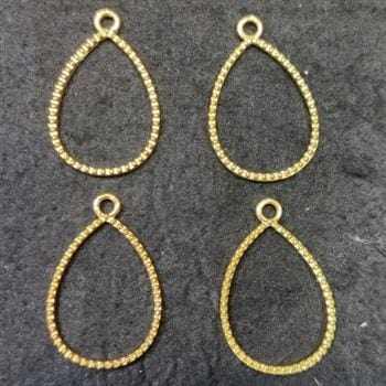 my store BAZELS DROP SHAPE DOTTED GOLD 4 IN 1 BAZELS