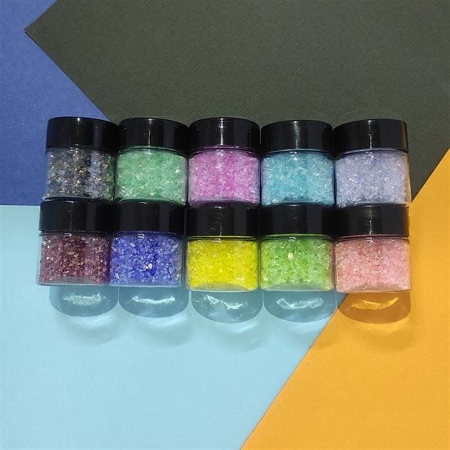 my store RESIN ACC GLASS GRANULES SMALL RAINBOW (10BOTTLE/SET)