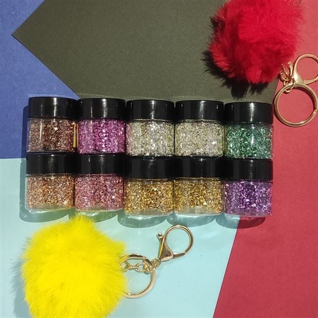 my store RESIN ACC NENO GLASS CHIPS METALLIC (10BOTTLE/SET)