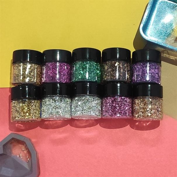 my store RESIN ACC GLASS CHIPS METALLIC
