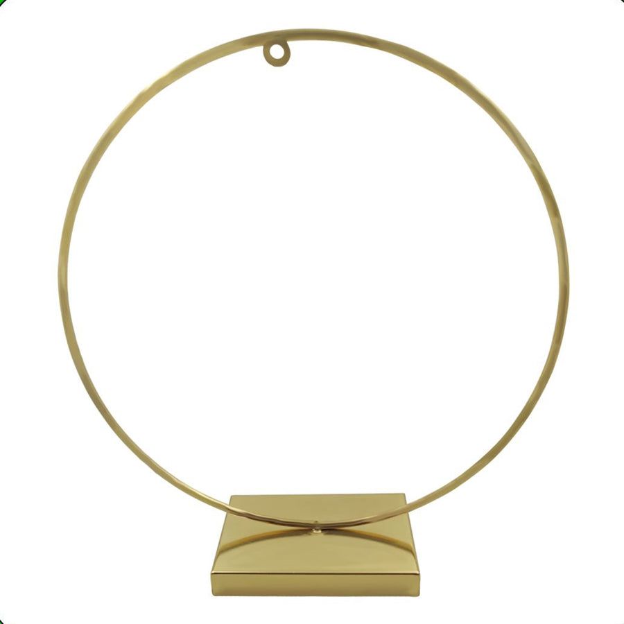 Crafteria 12 Inch / Gold Round Frame Hanger Stand