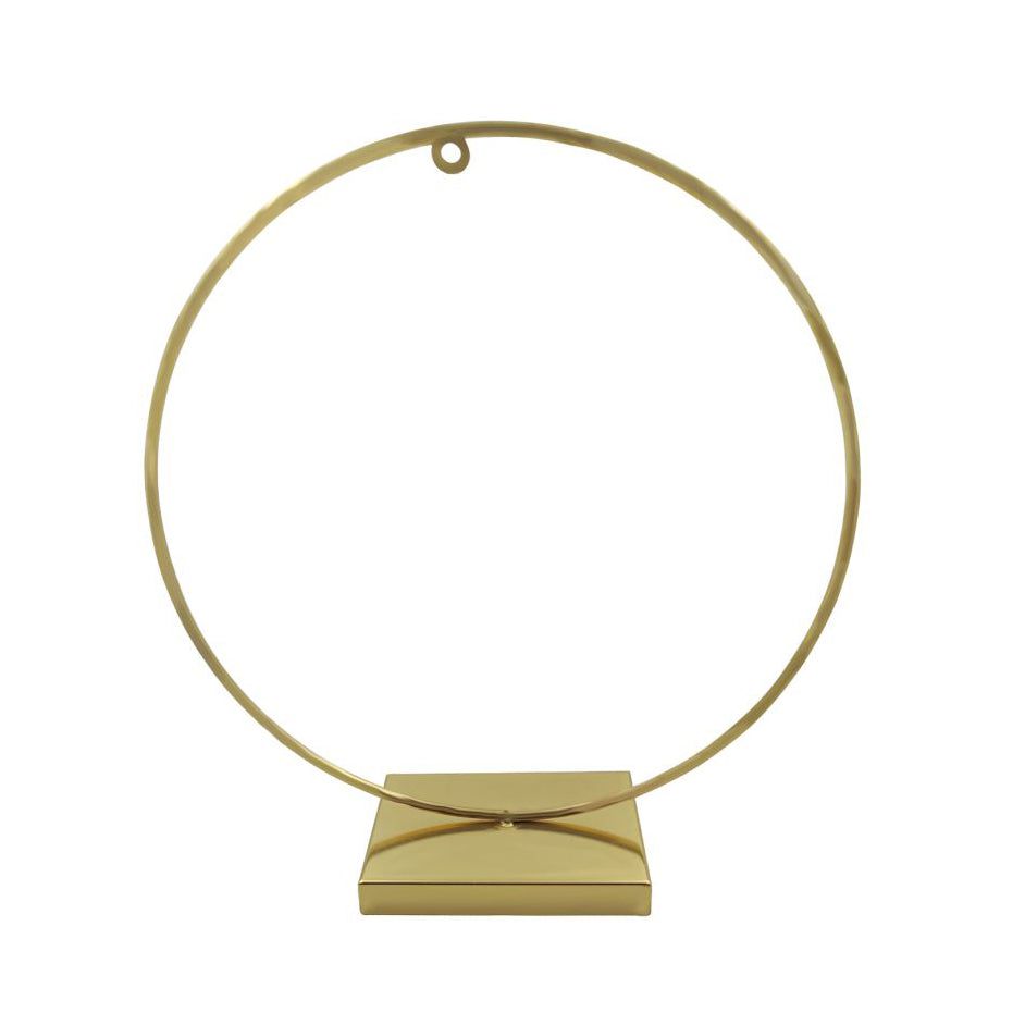 Crafteria 10 Inch / Gold Round Frame Hanger Stand