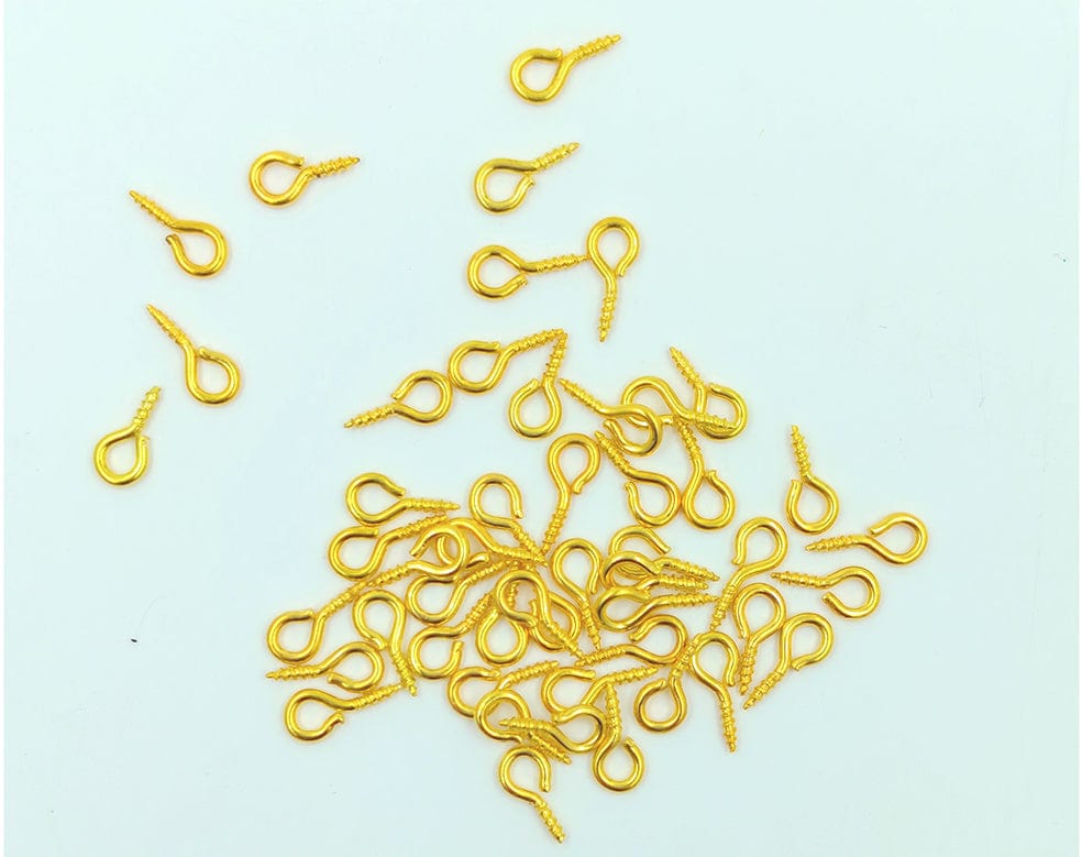 my store RESIN ACC BIG GOLD HOOK 50PCS/PKT