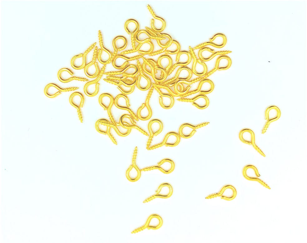 my store RESIN ACC SMALL GOLD HOOK 100PCS/PKT