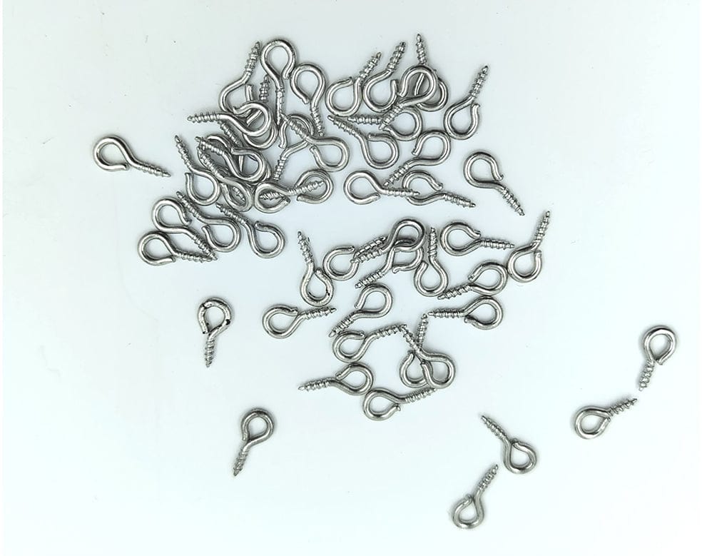 my store RESIN ACC SMALL SILVER HOOK 100PCS/PKT