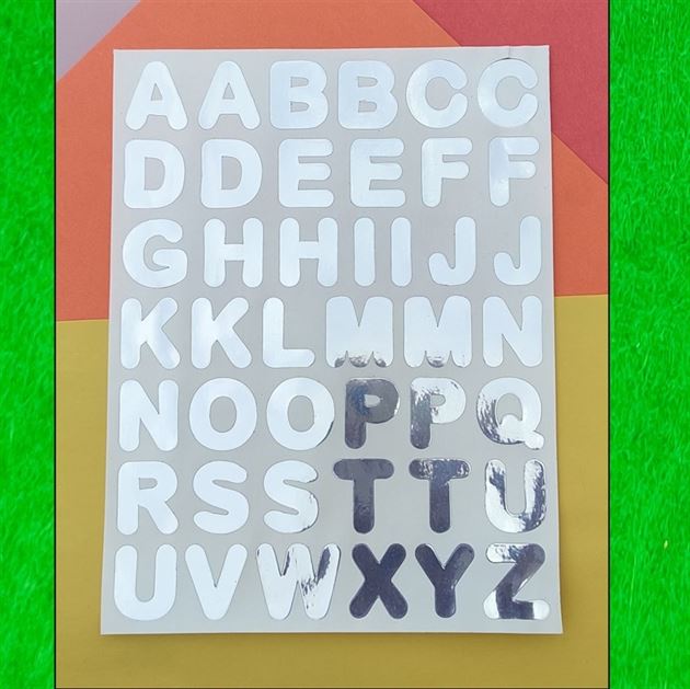 Crafteria Alphabet Metal Foil Sticker Sheet