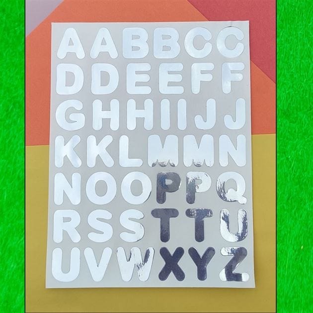 Crafteria Alphabet Metal Foil Sticker Sheet