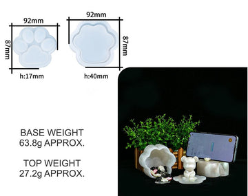 My Store Silicon Mould CAT PAW STORAGE BOX MOULD